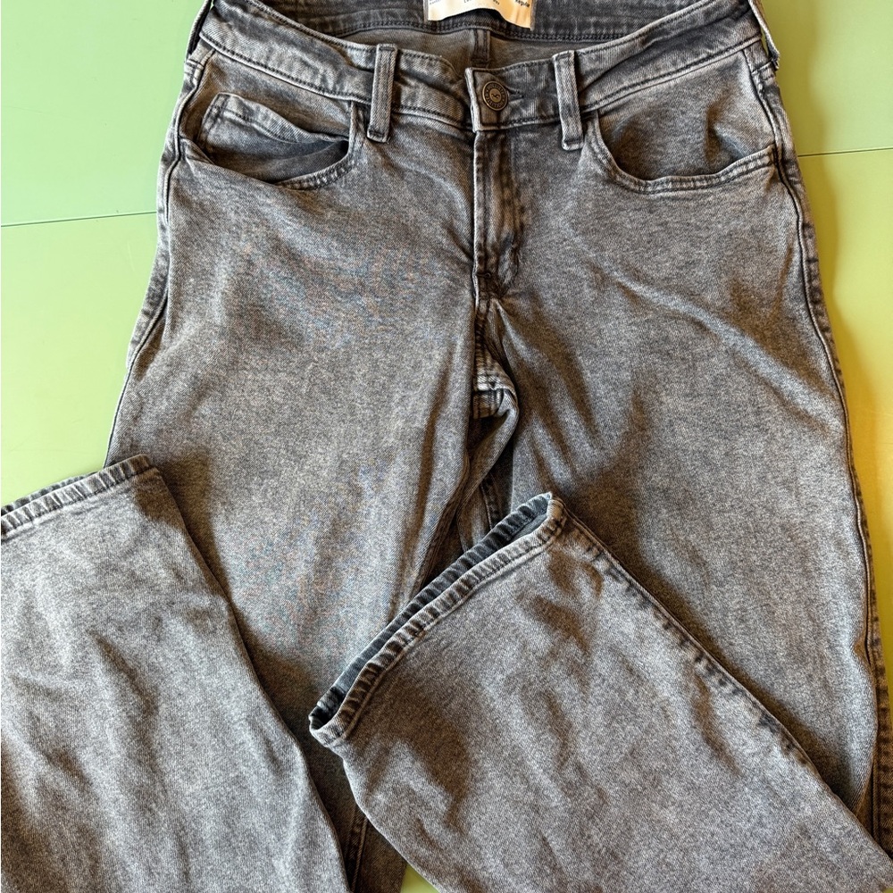 Hollister Low-Rise Baggy Jeans in Black Faded